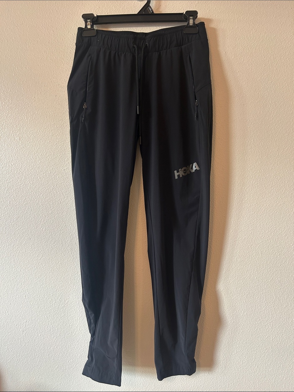 Hoka Men's Black Jogger Track Pants with Reflective Logo
